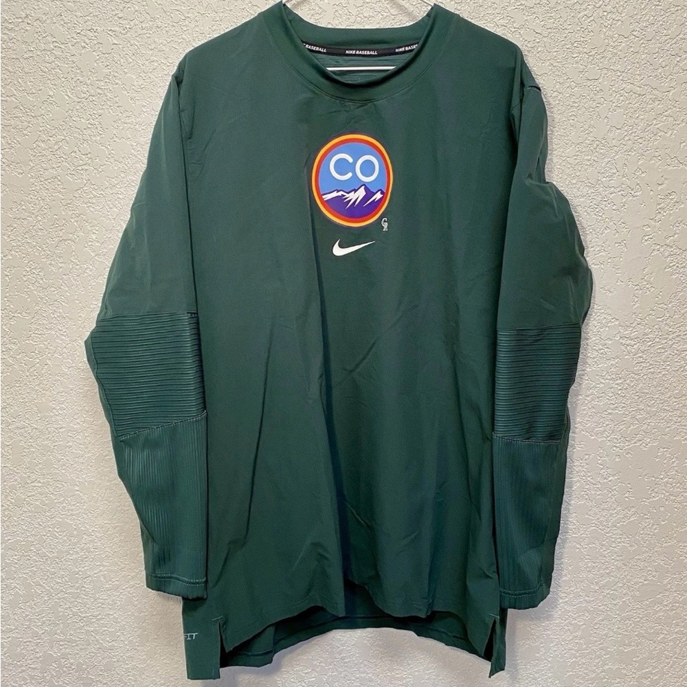 Nike Colorado Rockies Pullover Men’s Large Green City Connect MLB Shirt Jacket